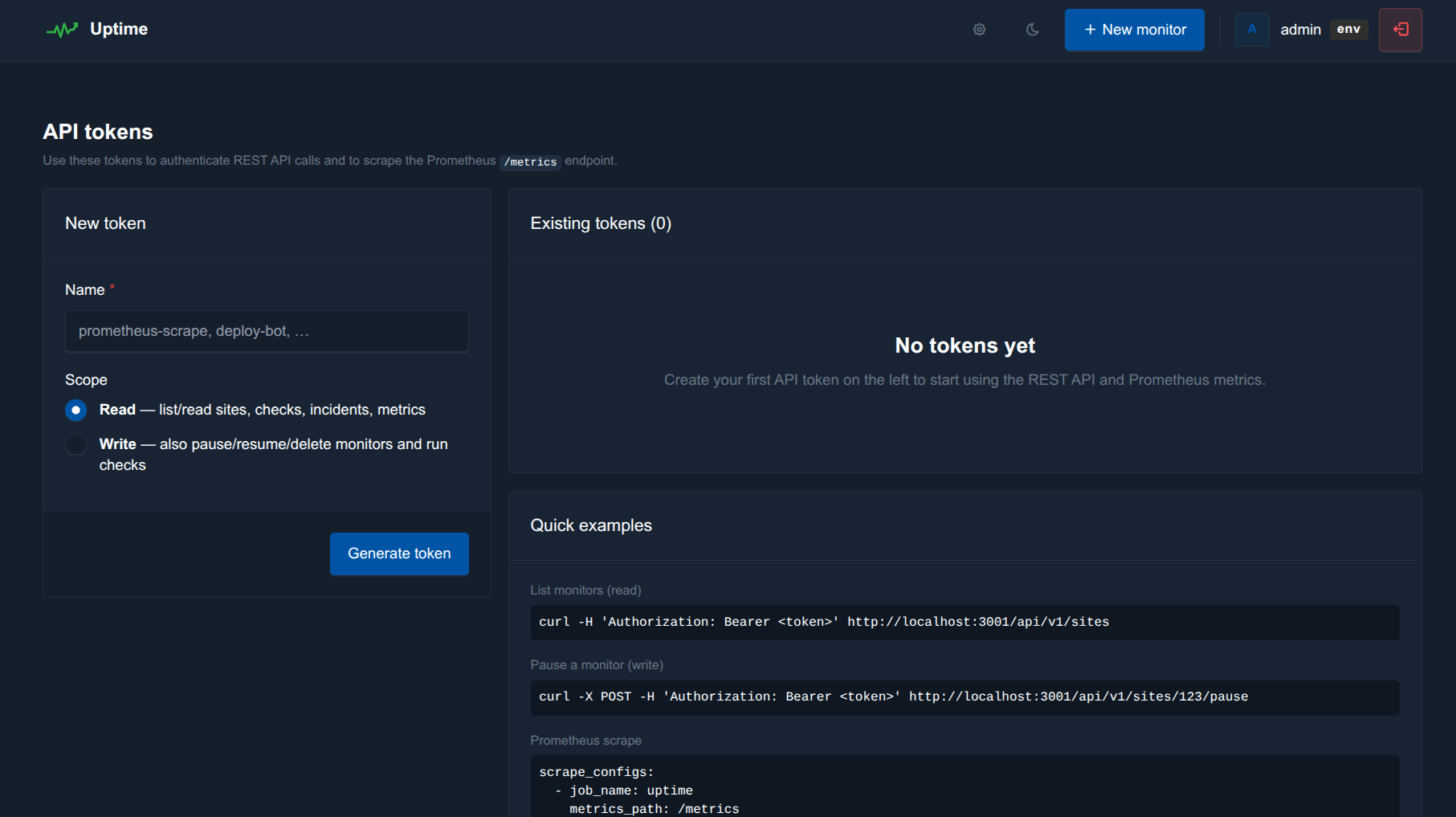 Backup and restore configuration JSON import / export