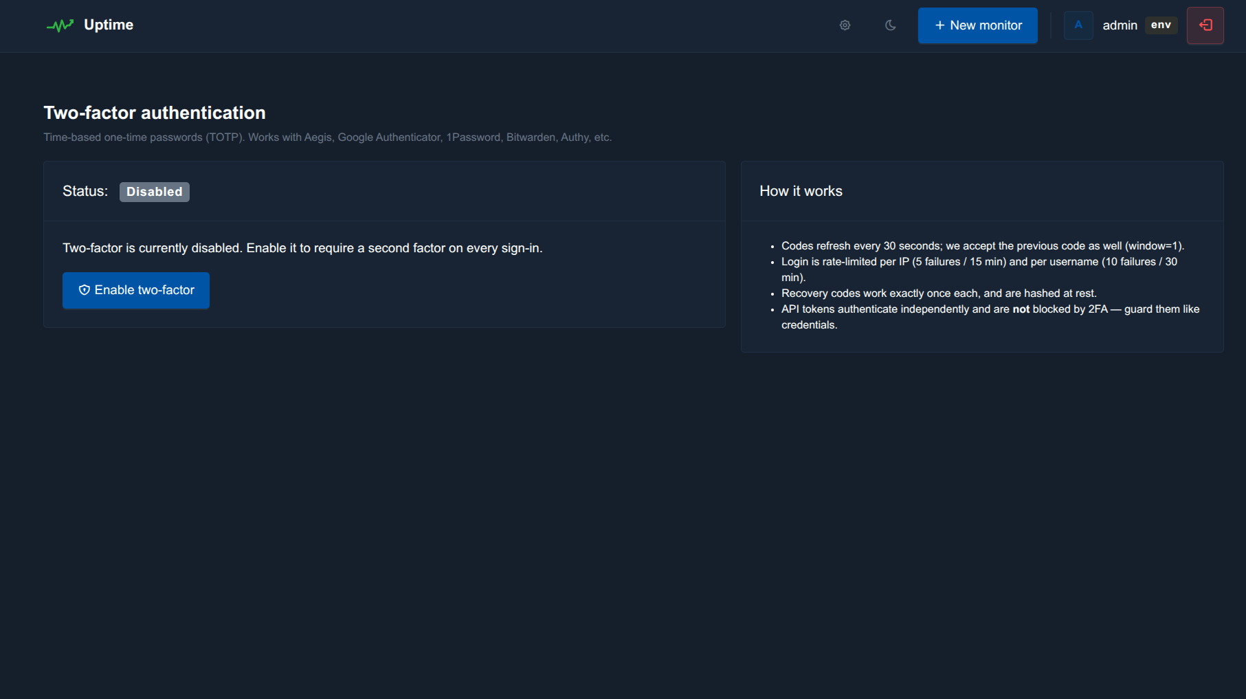 Public status page with 90-day uptime bars